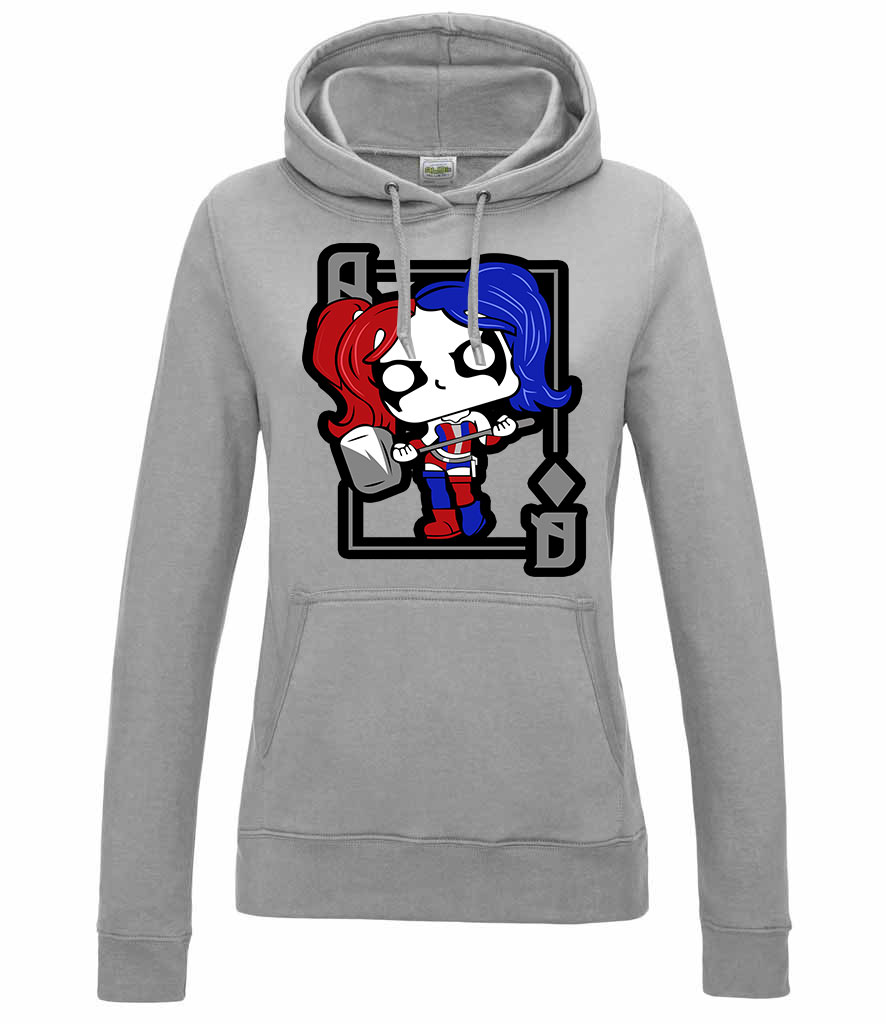 harley quinn Sportszürke Női Kapucnis Pulóver