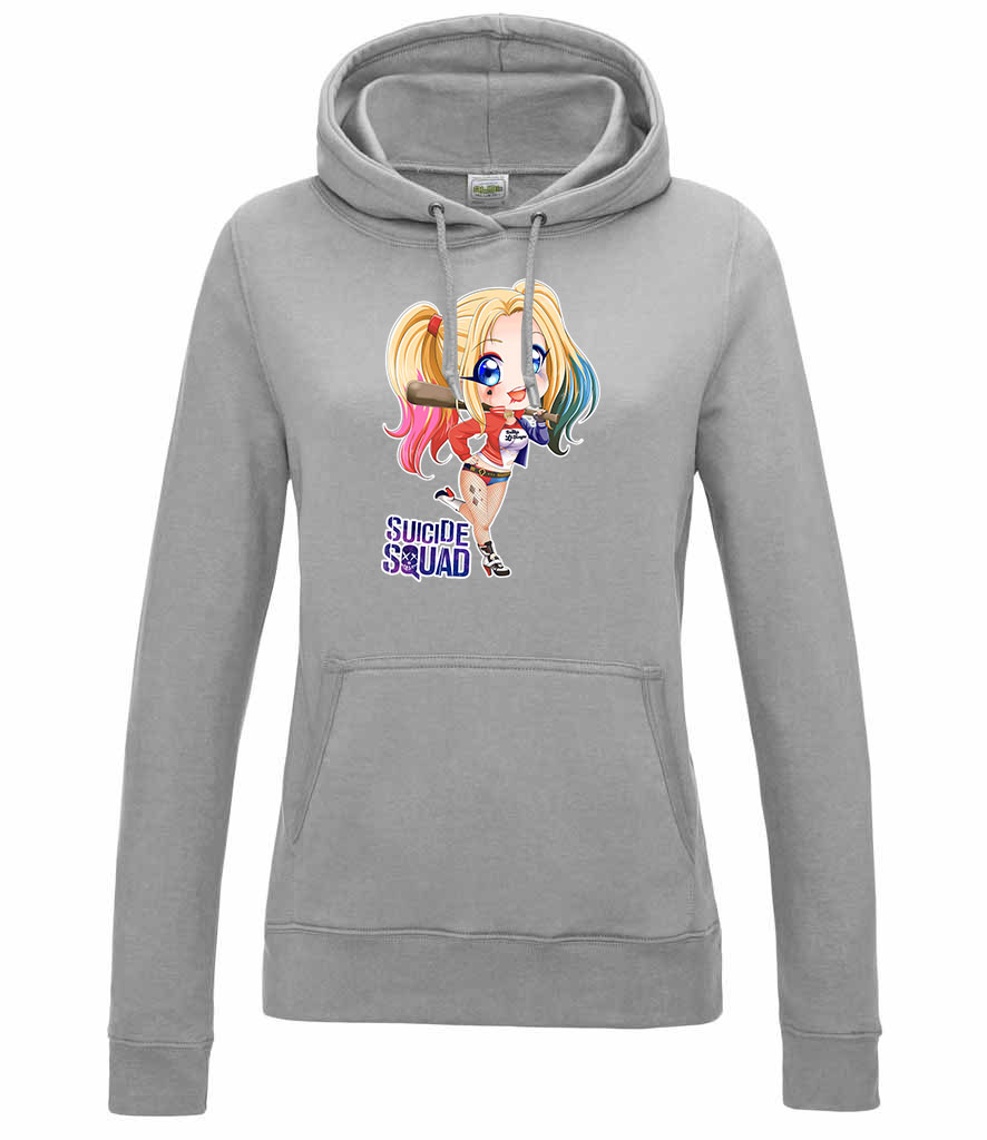 Harley Quinn Chibi Sportszürke Női Kapucnis Pulóver