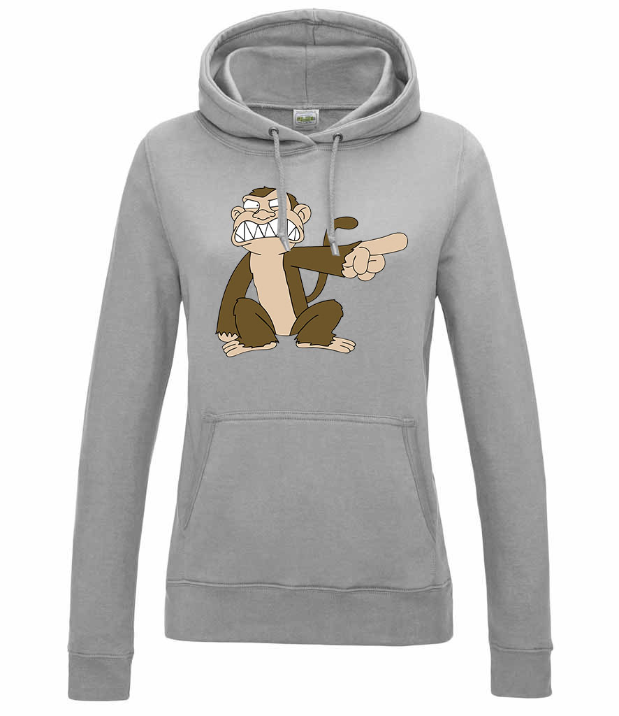 Family Guy Evil Monkey Gonosz Majom Sportszürke Női Kapucnis Pulóver