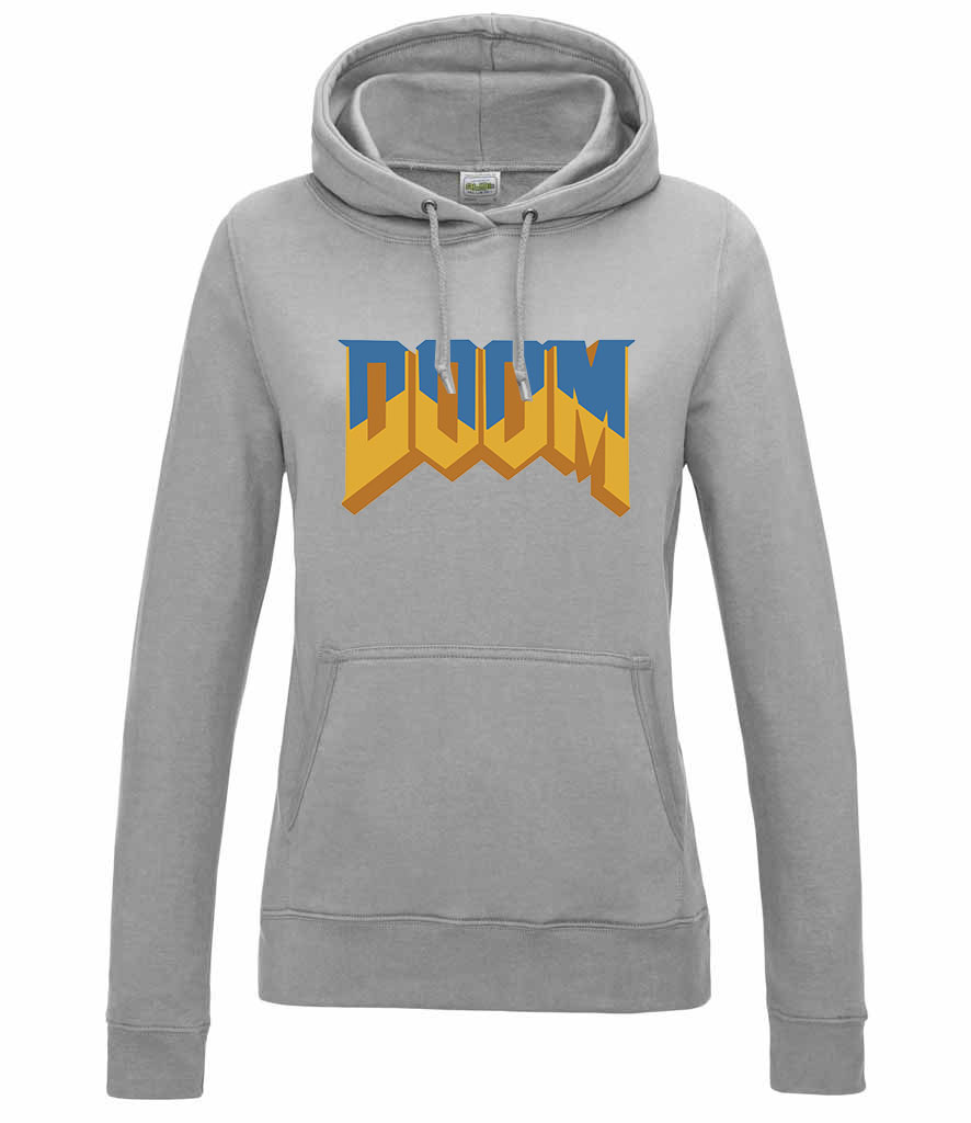 doom Sportszürke Női Kapucnis Pulóver