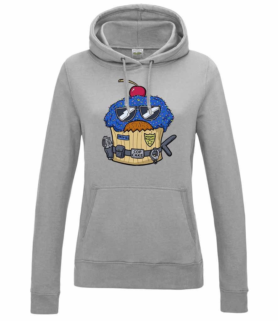 cop cake rendőr süti Sportszürke Női Kapucnis Pulóver