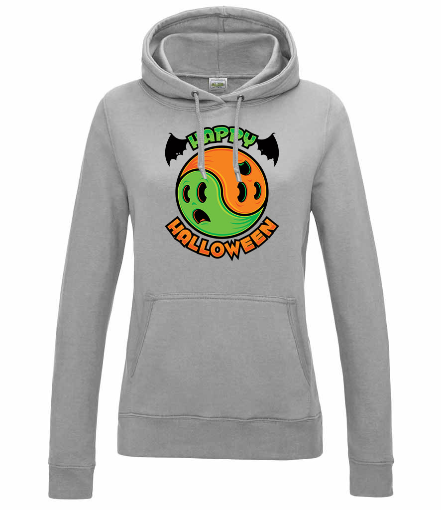 halloween Sportszürke Női Kapucnis Pulóver