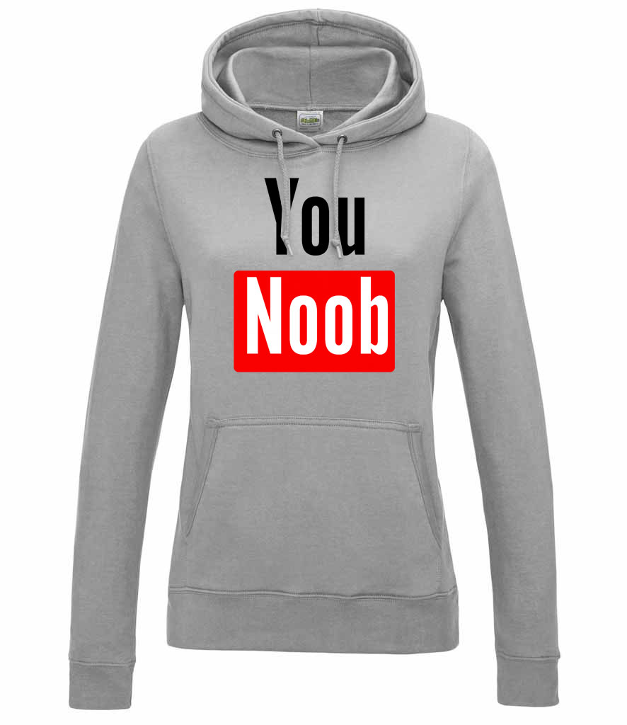 youtube you noob Sportszürke Női Kapucnis Pulóver