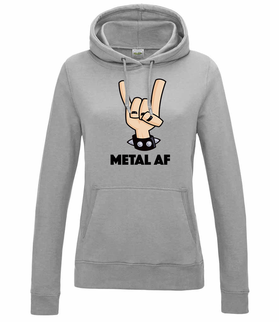 heavy metal as fuck Sportszürke Női Kapucnis Pulóver