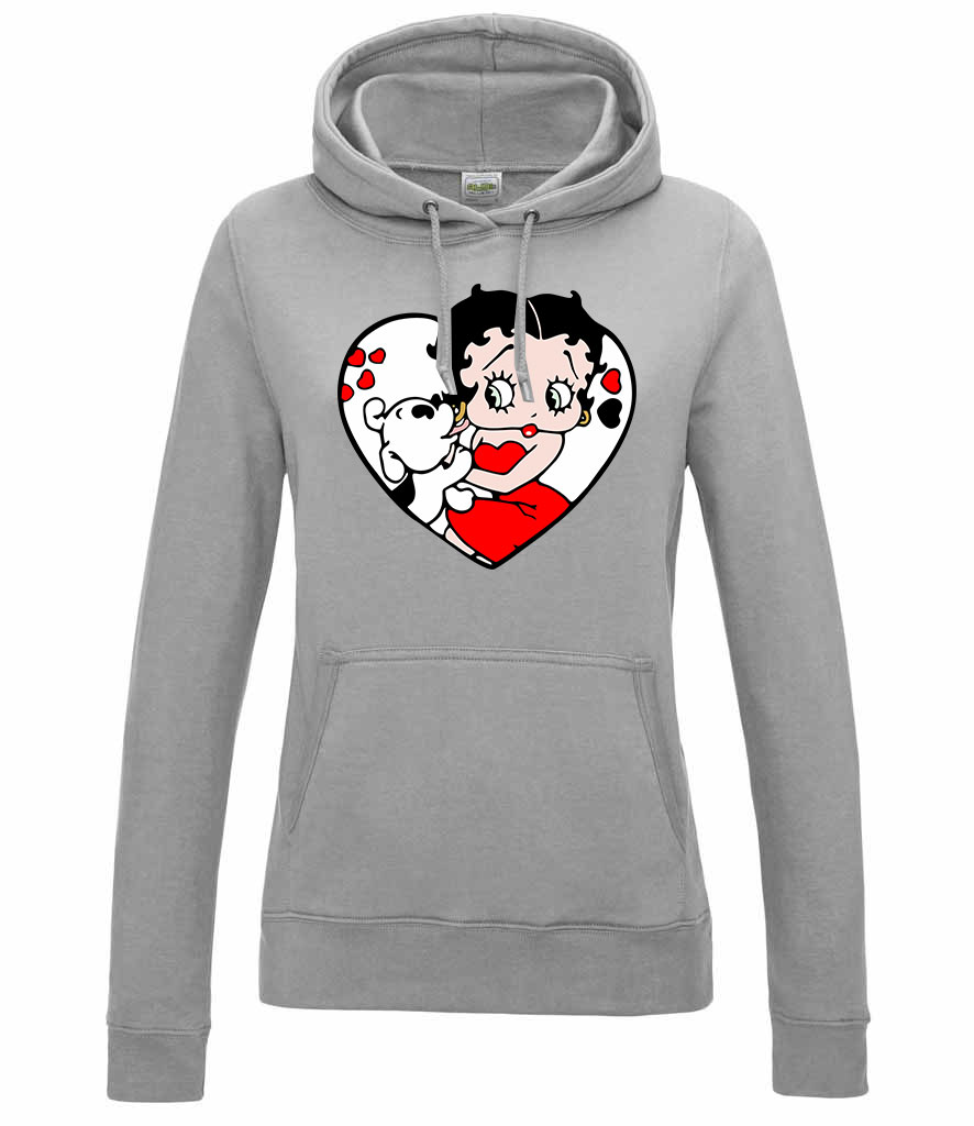 betty boop Sportszürke Női Kapucnis Pulóver