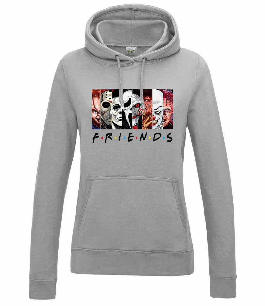 horror friends stephen king chuky freddy jason saw Sportszürke Női Kapucnis Pulóver
