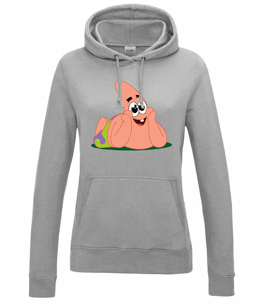 csillag patrik spongya bob Sportszürke Női Kapucnis Pulóver