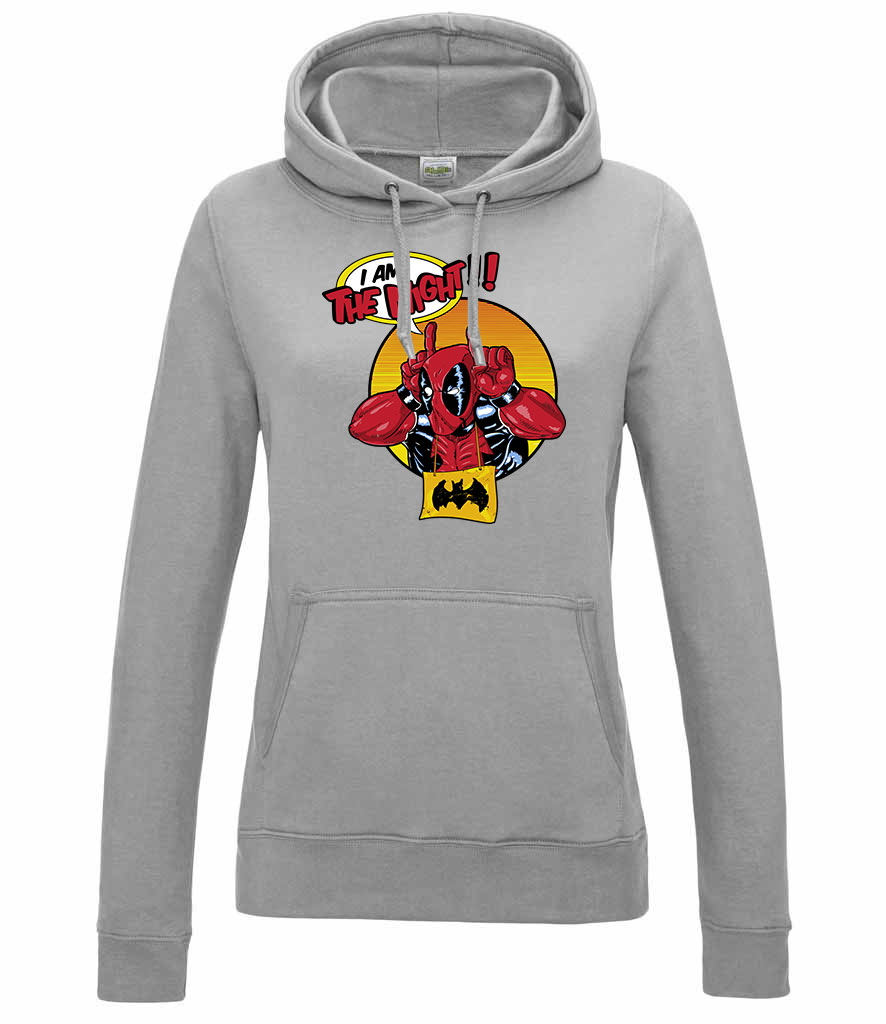 deadpool batman Sportszürke Női Kapucnis Pulóver