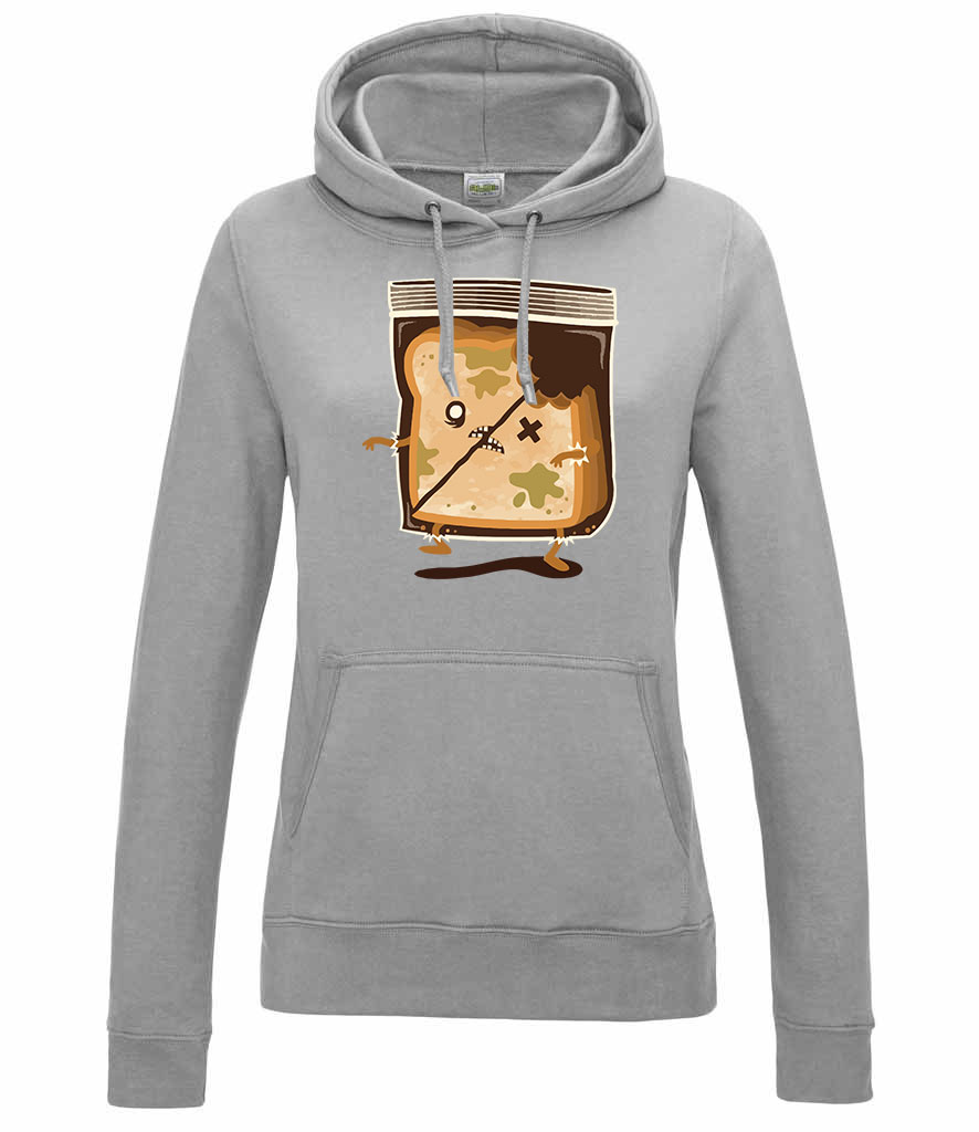 walking bread kenyér zombi humor Sportszürke Női Kapucnis Pulóver