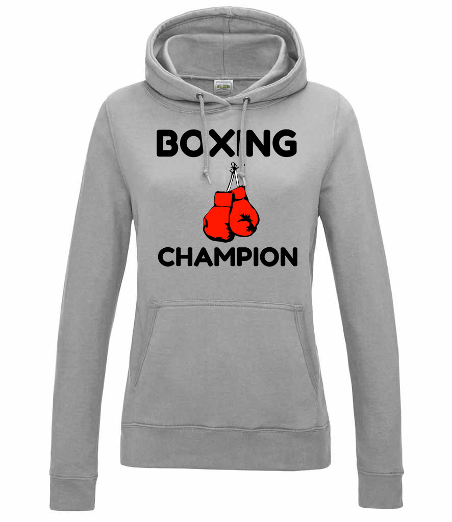 box boxolás boxoló Sportszürke Női Kapucnis Pulóver
