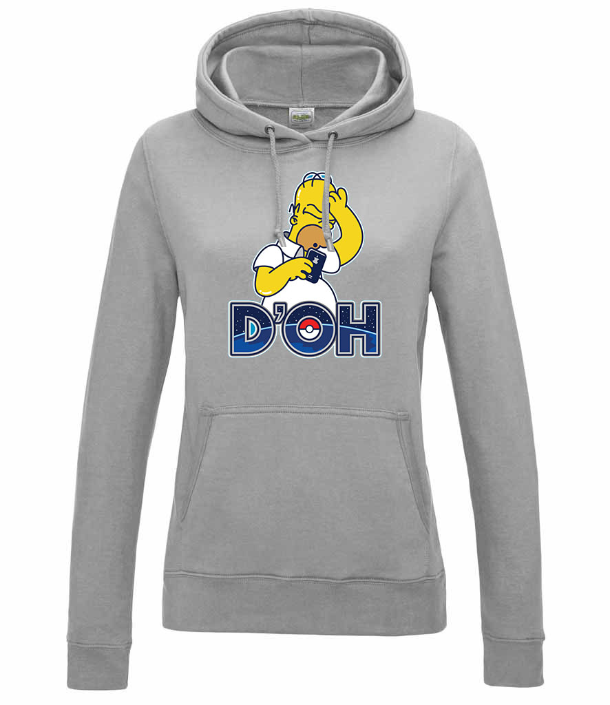 pokemon go homer simpson Sportszürke Női Kapucnis Pulóver