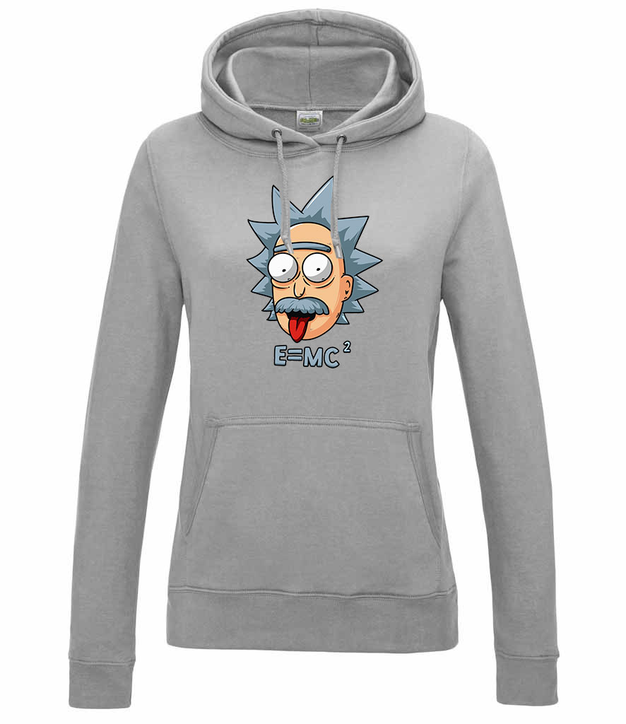 rick és morty Sportszürke Női Kapucnis Pulóver