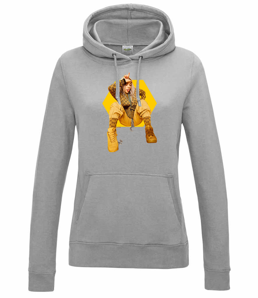 billie eilish Sportszürke Női Kapucnis Pulóver