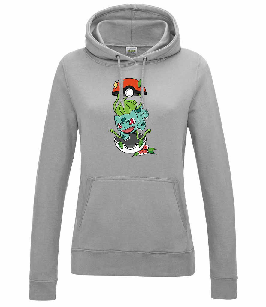 bulbasaur pokemon Sportszürke Női Kapucnis Pulóver