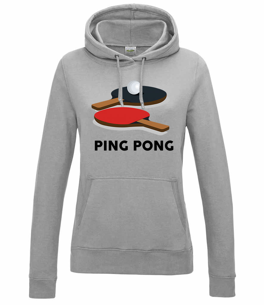 ping pong Sportszürke Női Kapucnis Pulóver