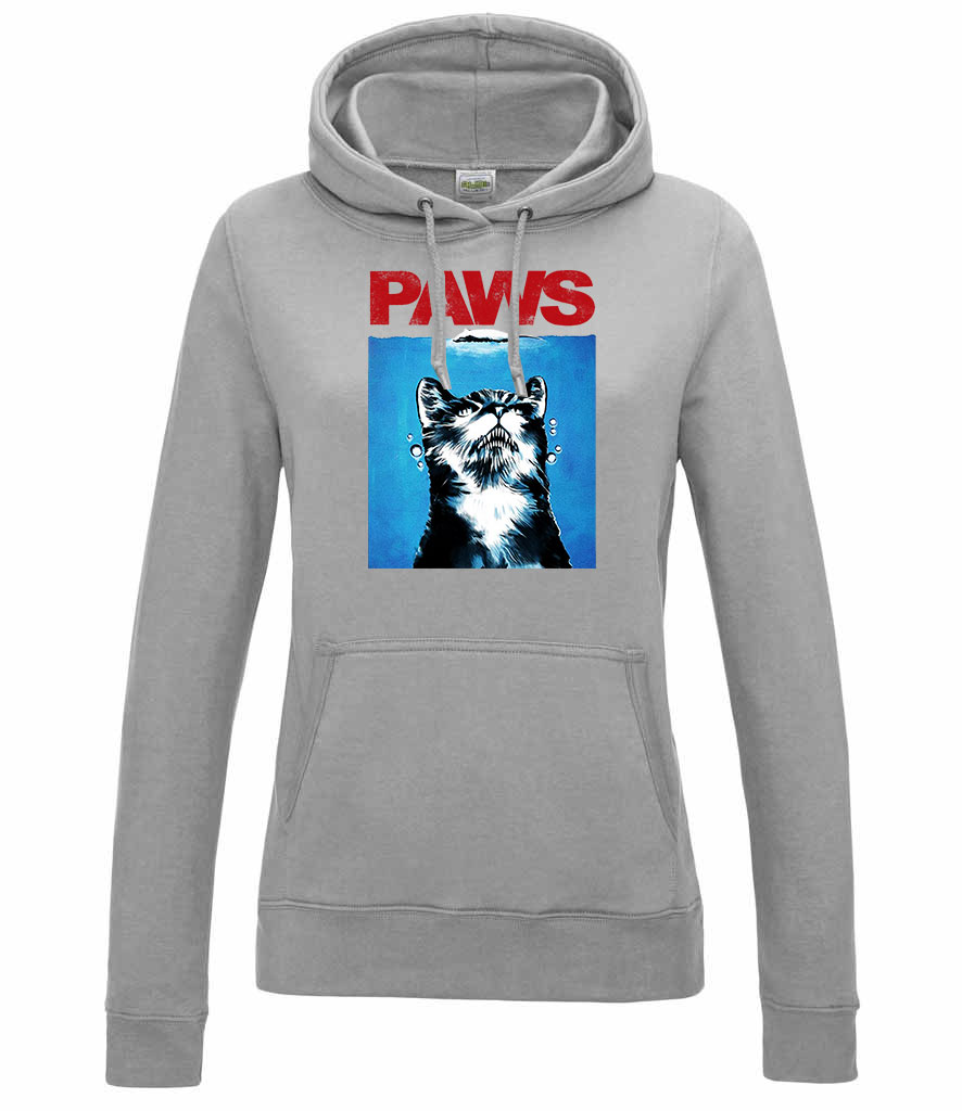 paws macsa macskás cica Sportszürke Női Kapucnis Pulóver