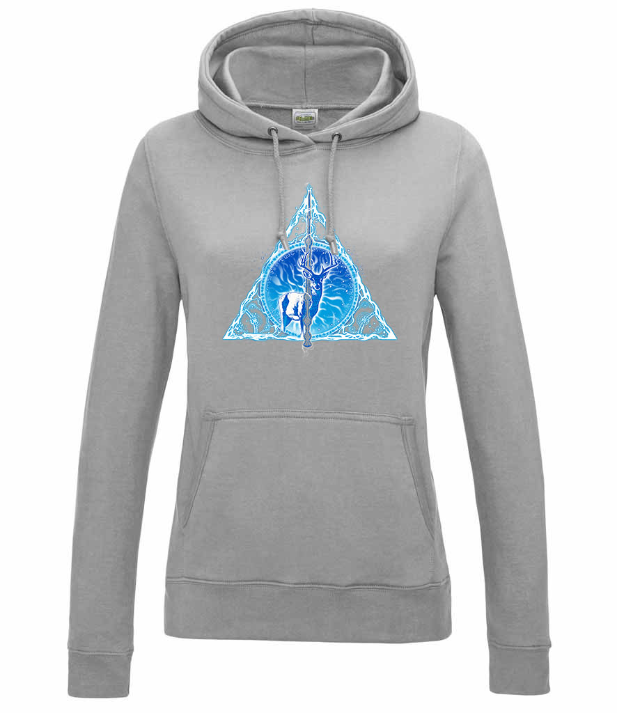 Harry potter expecto patronum Sportszürke Női Kapucnis Pulóver
