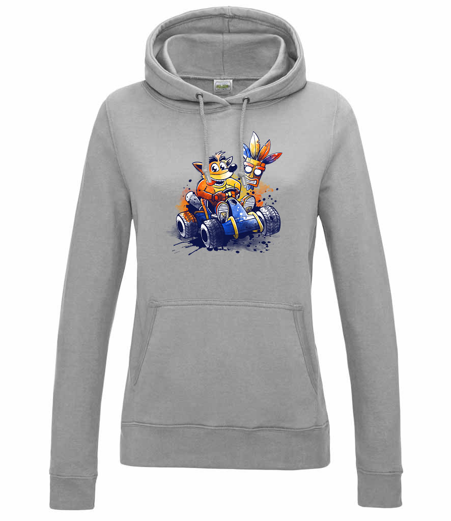 crash bandicoot Sportszürke Női Kapucnis Pulóver