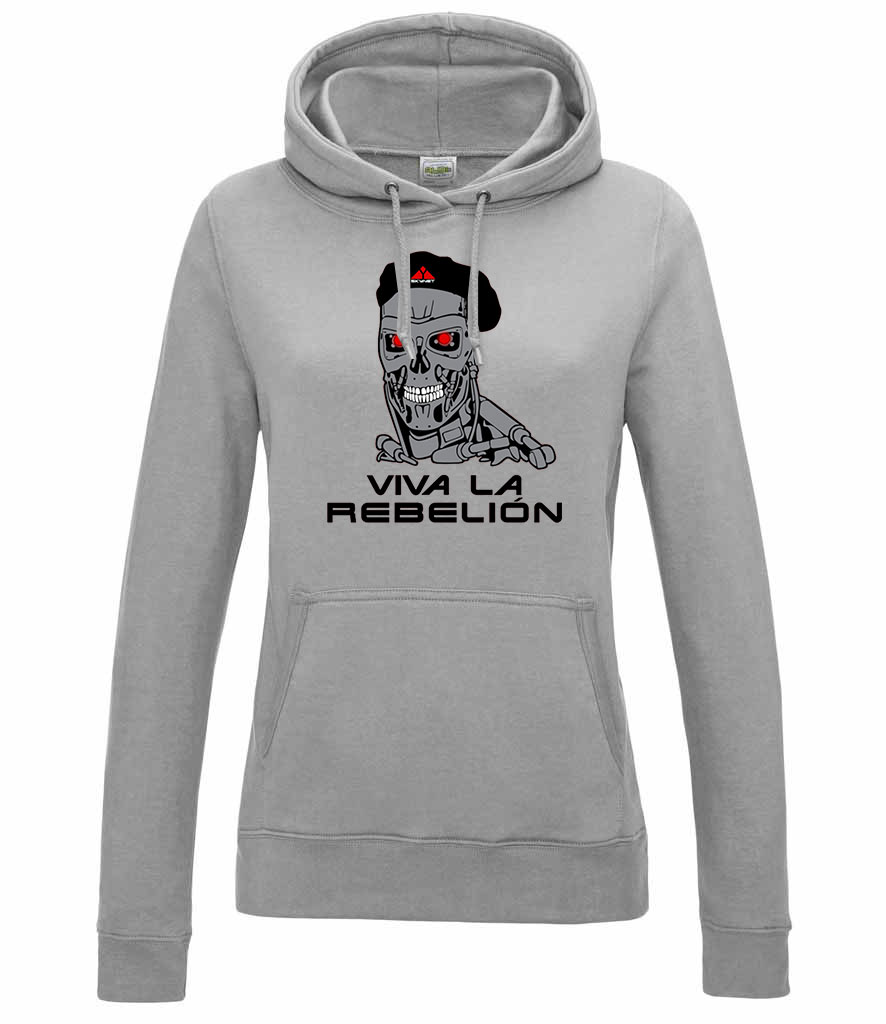 terminator Sportszürke Női Kapucnis Pulóver