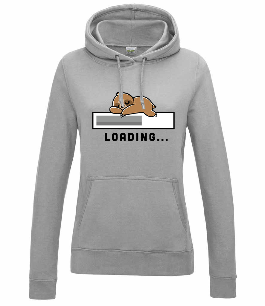 lusta lajhár loading Sportszürke Női Kapucnis Pulóver