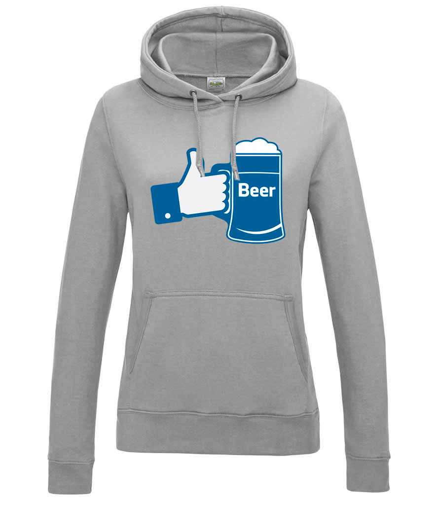 sör beer facebook Sportszürke Női Kapucnis Pulóver
