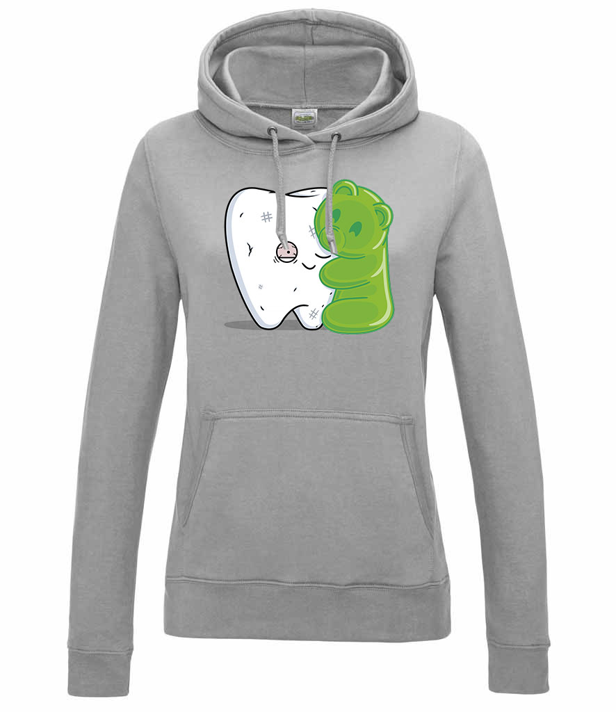 rossz fog humor gumimaci fogfájás Sportszürke Női Kapucnis Pulóver