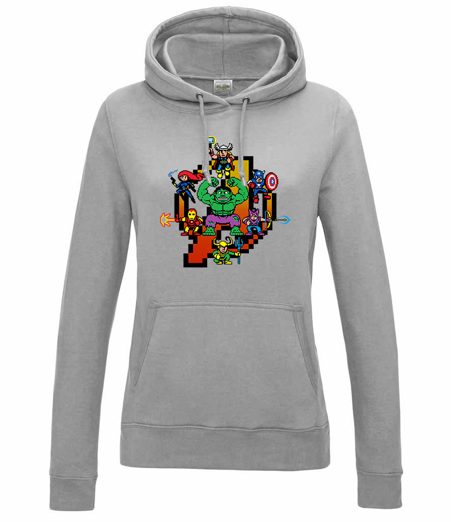 avengers bosszúállók hulk thor pókember Sportszürke Női Kapucnis Pulóver
