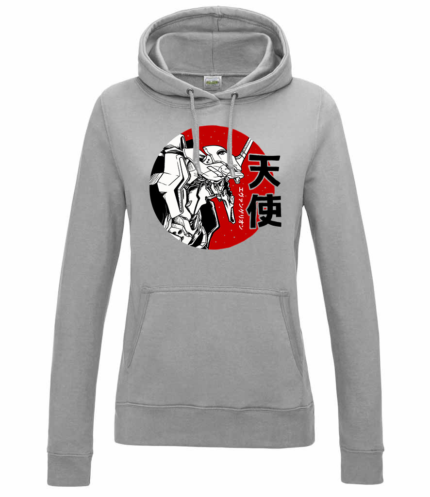 evangelion Sportszürke Női Kapucnis Pulóver