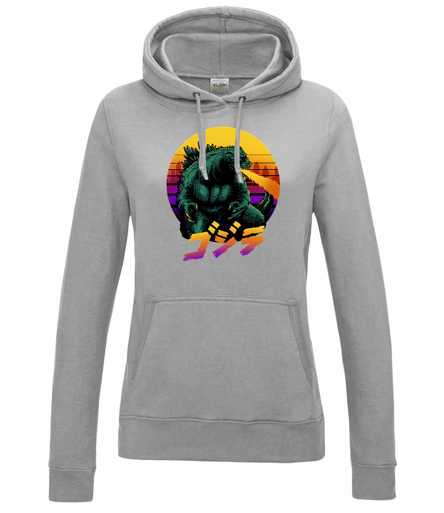 Godzilla Sportszürke Női Kapucnis Pulóver