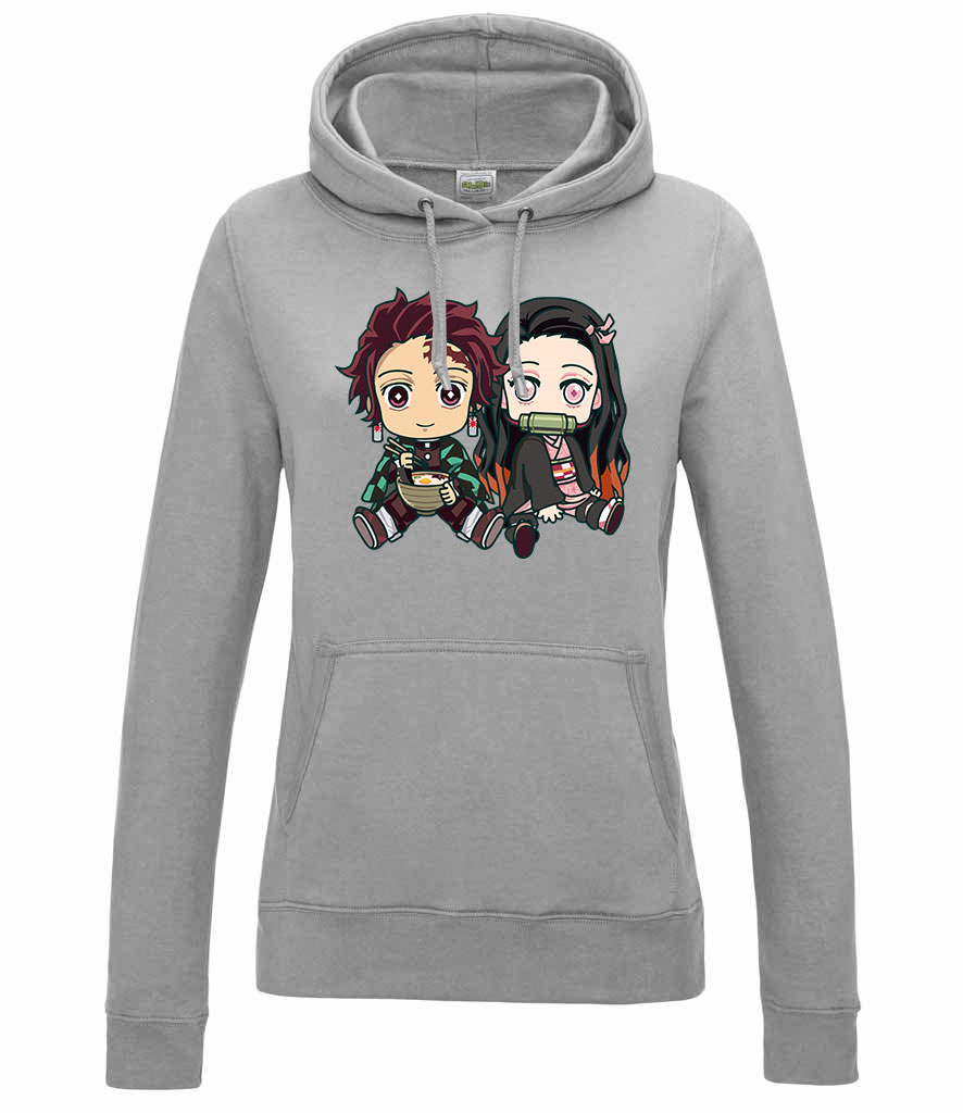 nezuko tanjiro demon slayer Sportszürke Női Kapucnis Pulóver