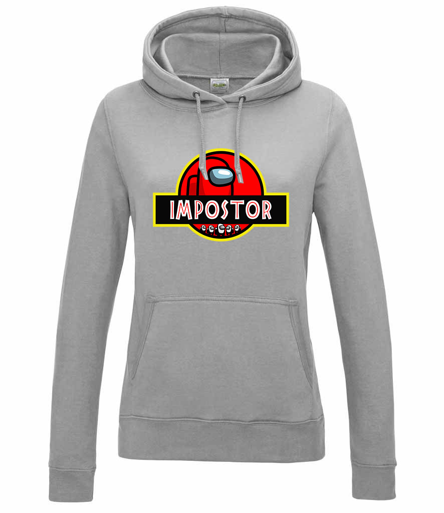 among us impostor Sportszürke Női Kapucnis Pulóver