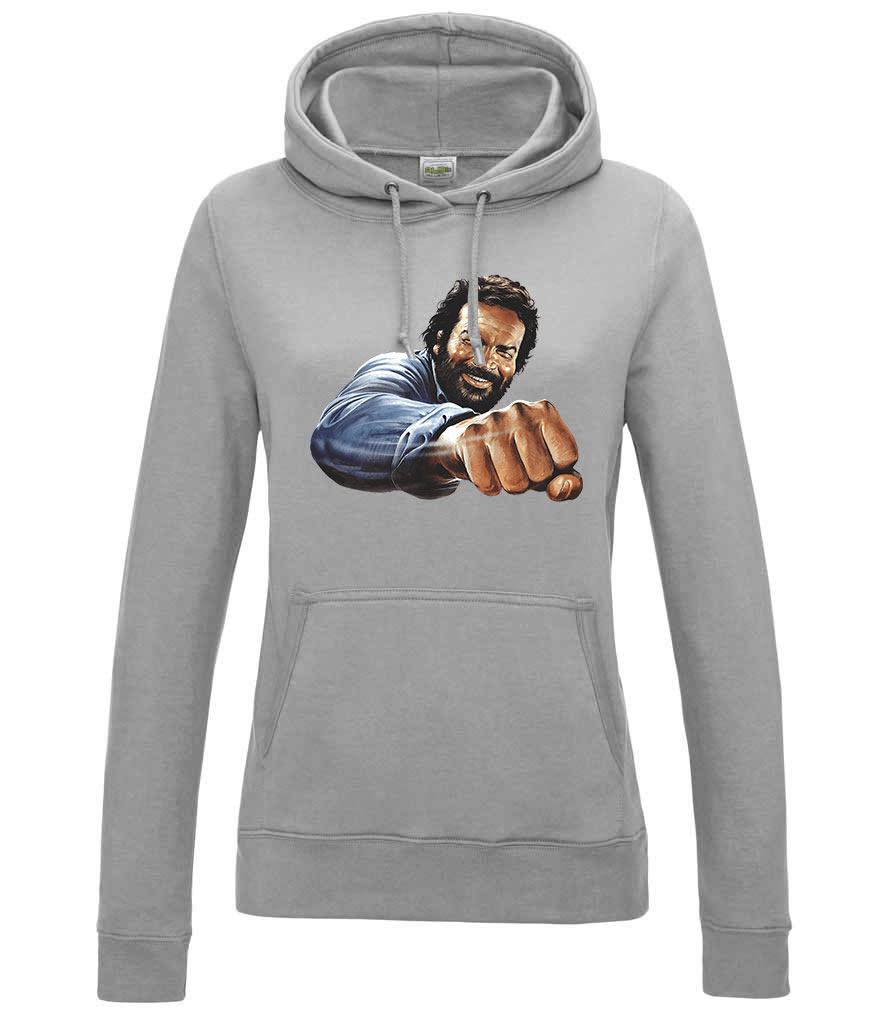 bud spencer pofon Sportszürke Női Kapucnis Pulóver
