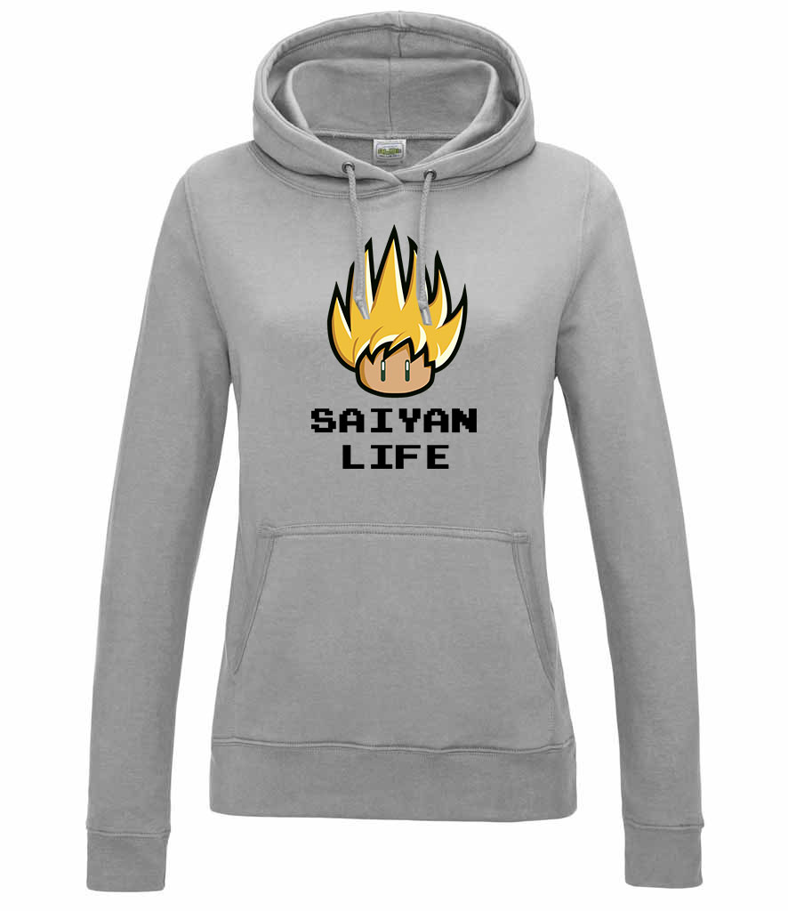 dragon ball saiyan life Sportszürke Női Kapucnis Pulóver