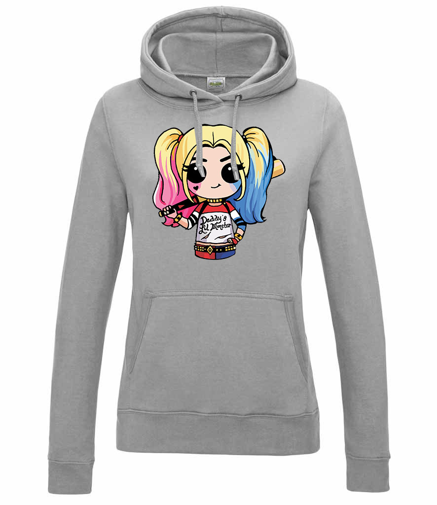 chibi harley quinn Sportszürke Női Kapucnis Pulóver