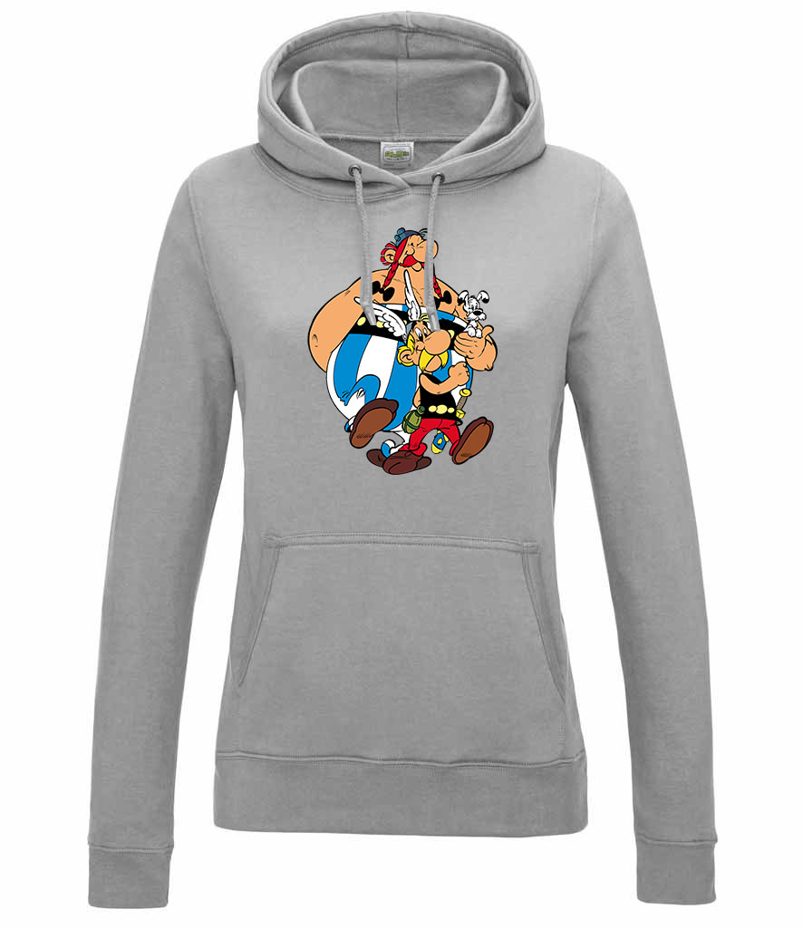Asterix és Obelix Sportszürke Női Kapucnis Pulóver