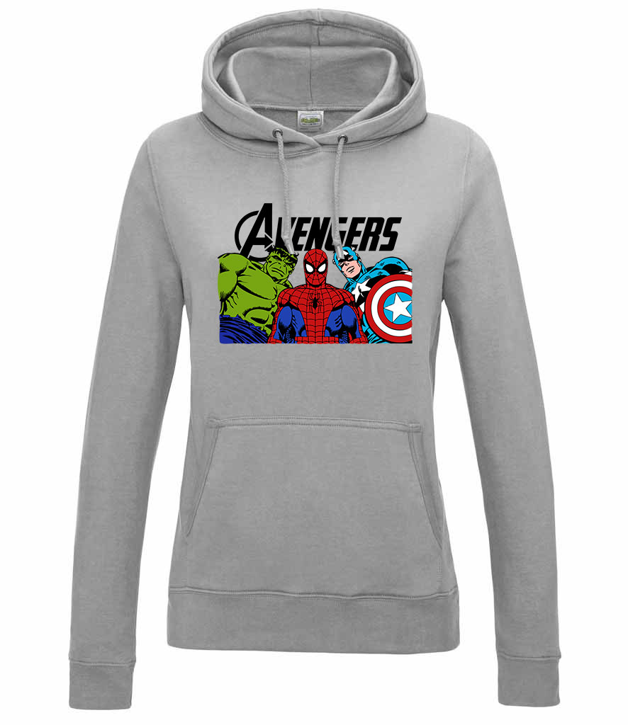 avengers bosszúállók hulk pókember amerika kapitány Sportszürke Női Kapucnis Pulóver