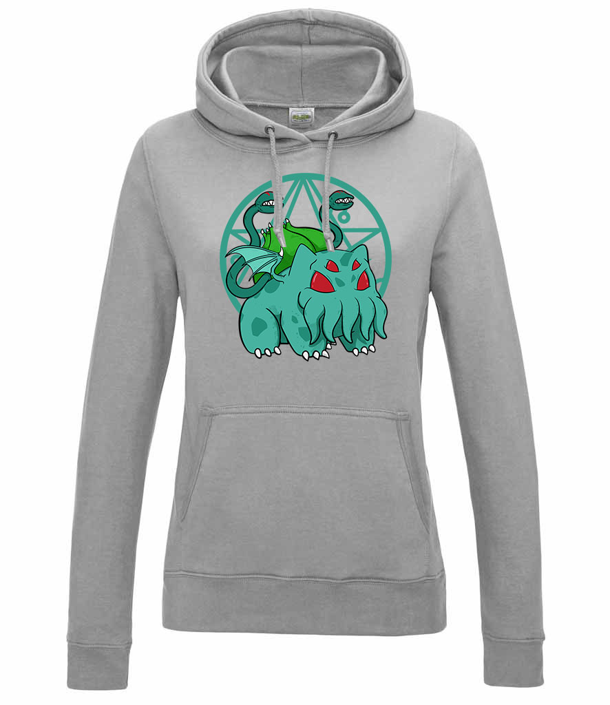 cthulhu bulbasaur Sportszürke Női Kapucnis Pulóver