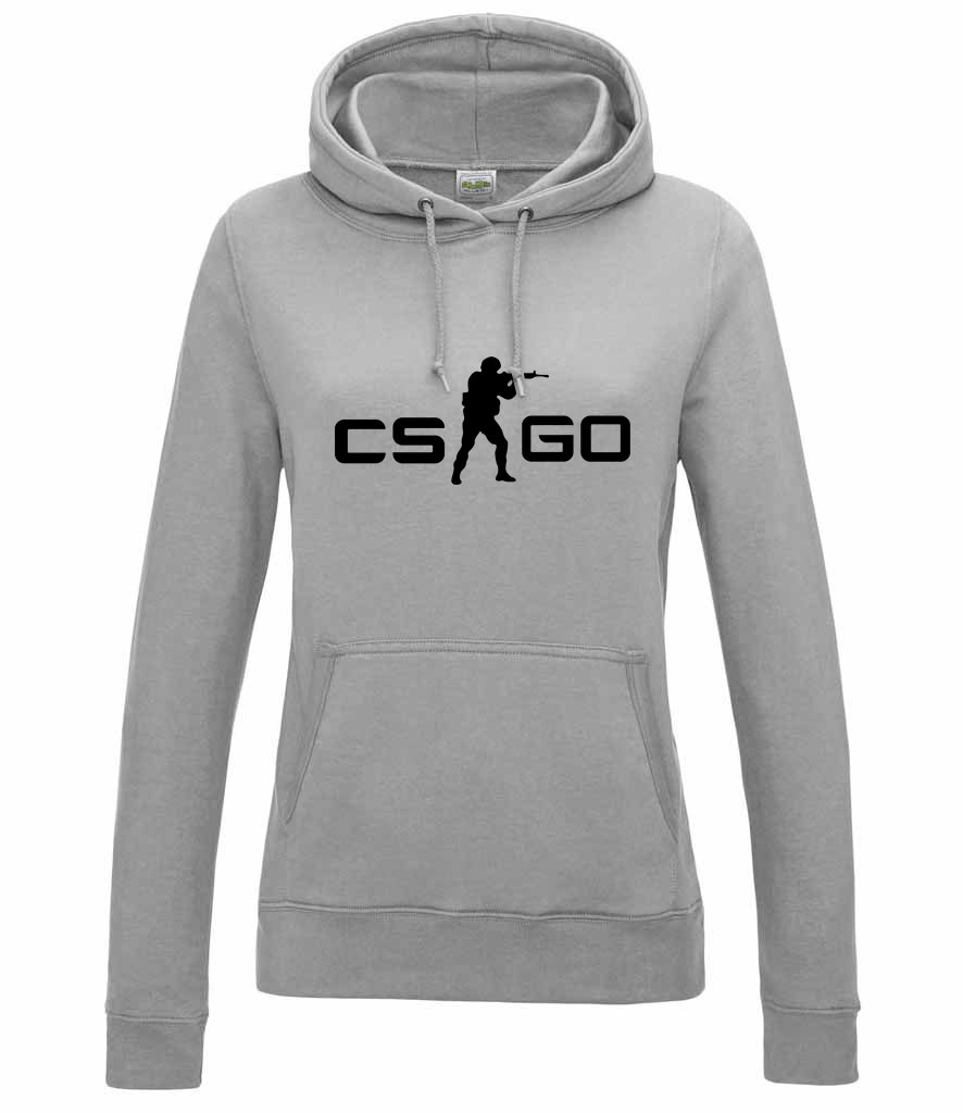counter strike cs go Sportszürke Női Kapucnis Pulóver