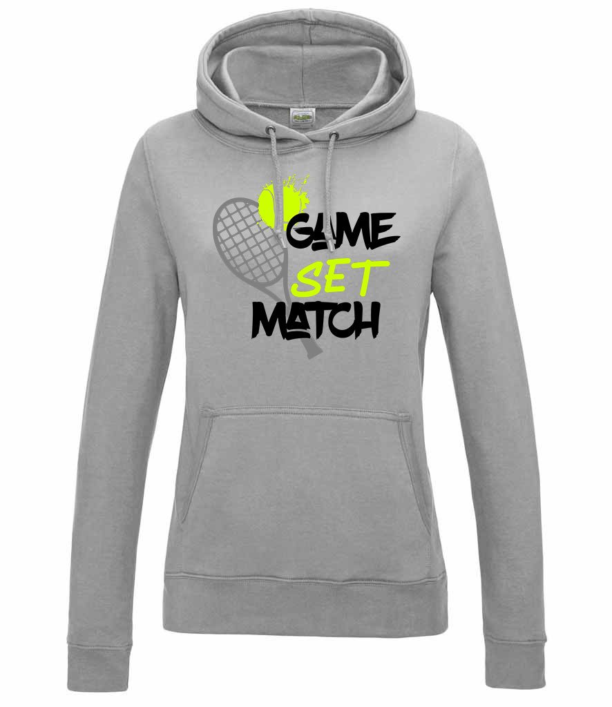 tennis tenisz Sportszürke Női Kapucnis Pulóver