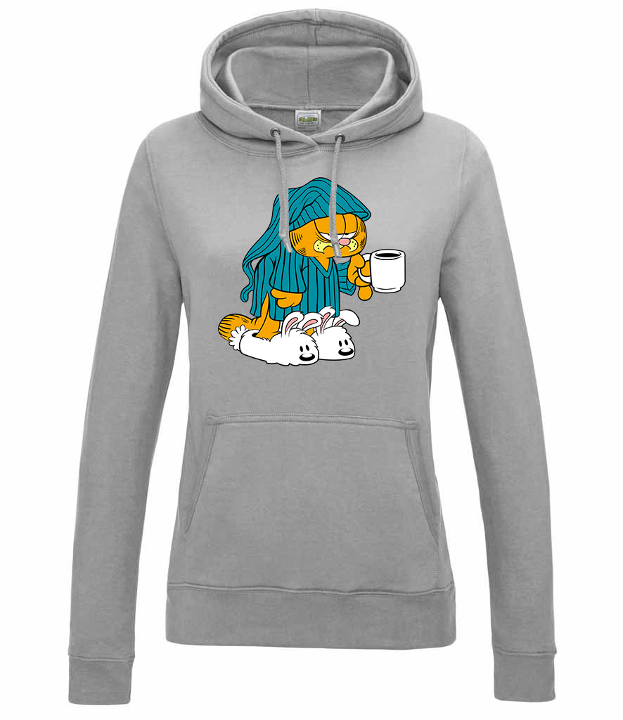 garfield kávé Sportszürke Női Kapucnis Pulóver