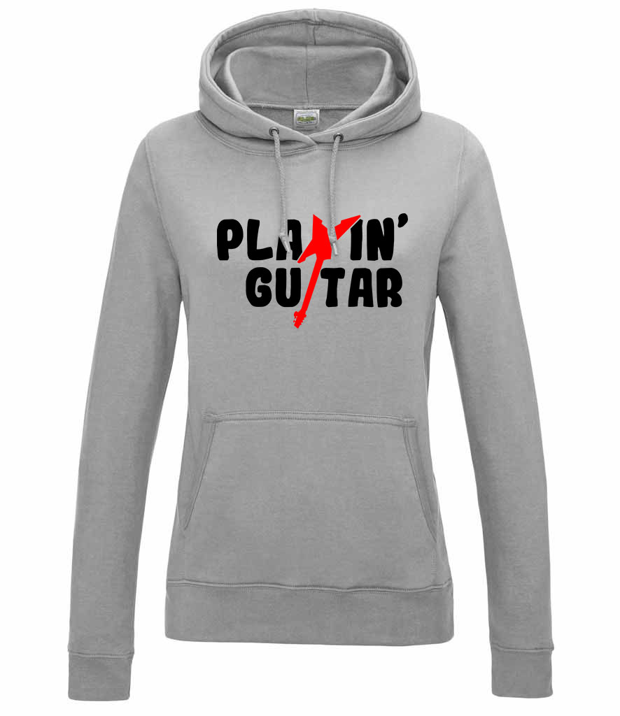 gitár gitáros Sportszürke Női Kapucnis Pulóver
