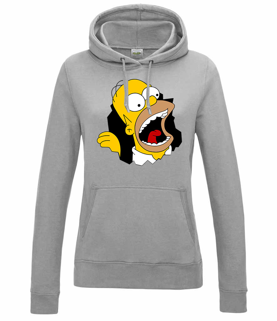 homer simpson Sportszürke Női Kapucnis Pulóver