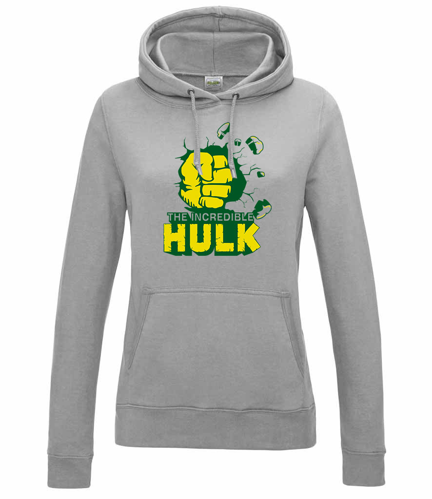 hulk smash Sportszürke Női Kapucnis Pulóver