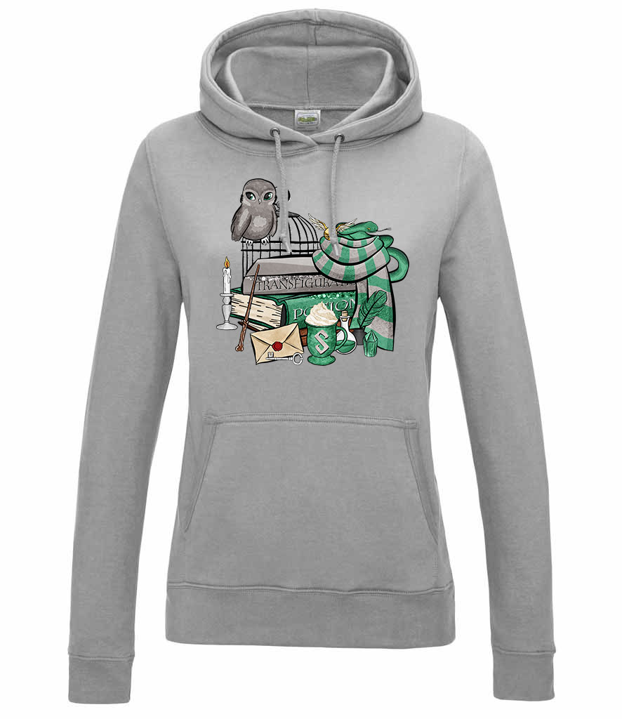 harry potter slytherin mardekár Sportszürke Női Kapucnis Pulóver