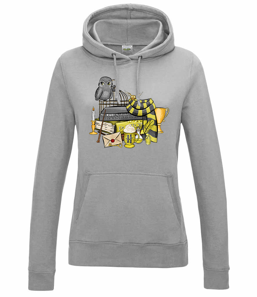 hufflepuff hugrabug harry potter Sportszürke Női Kapucnis Pulóver