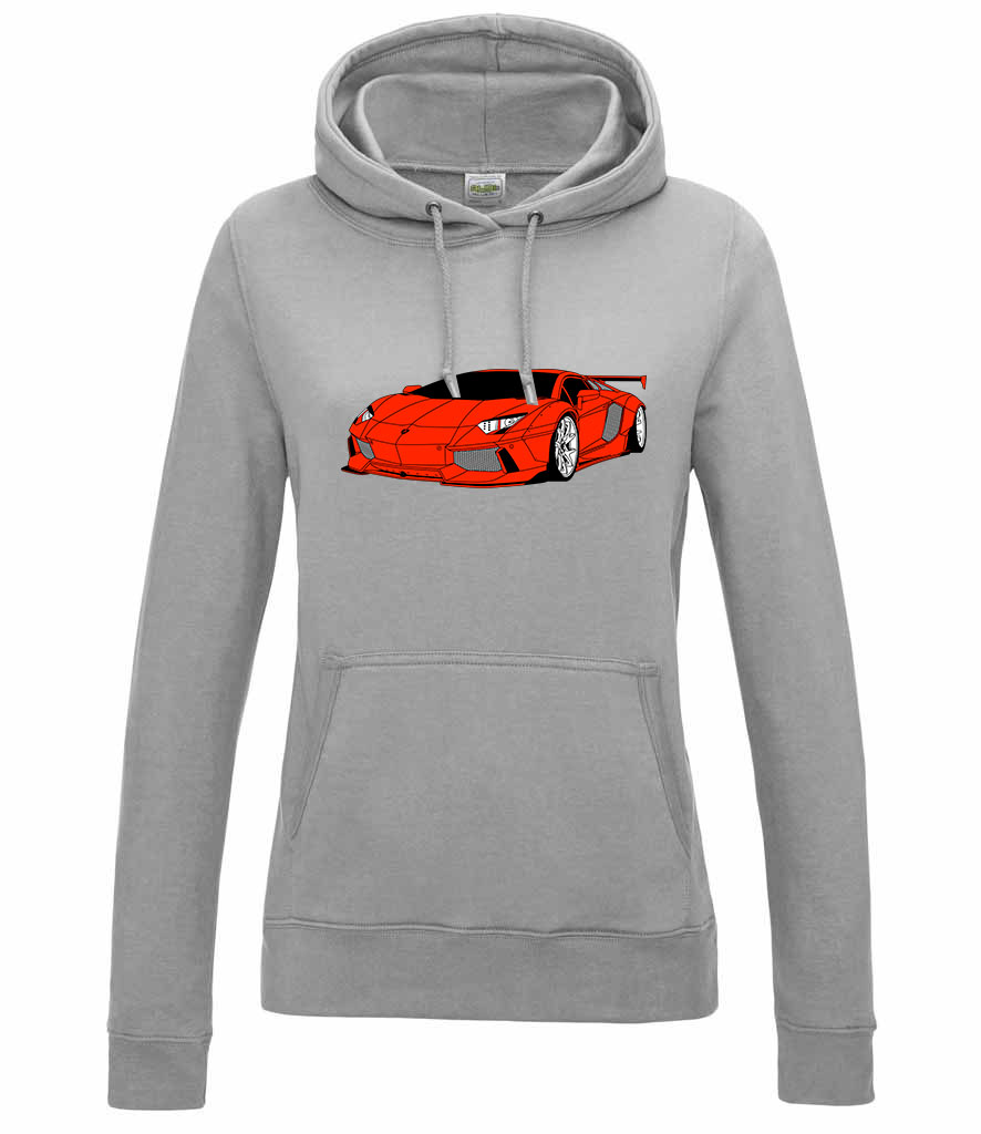 ferrari Sportszürke Női Kapucnis Pulóver