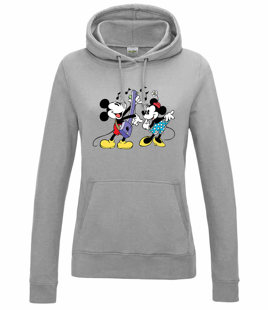 mickey és minnie egér Sportszürke Női Kapucnis Pulóver
