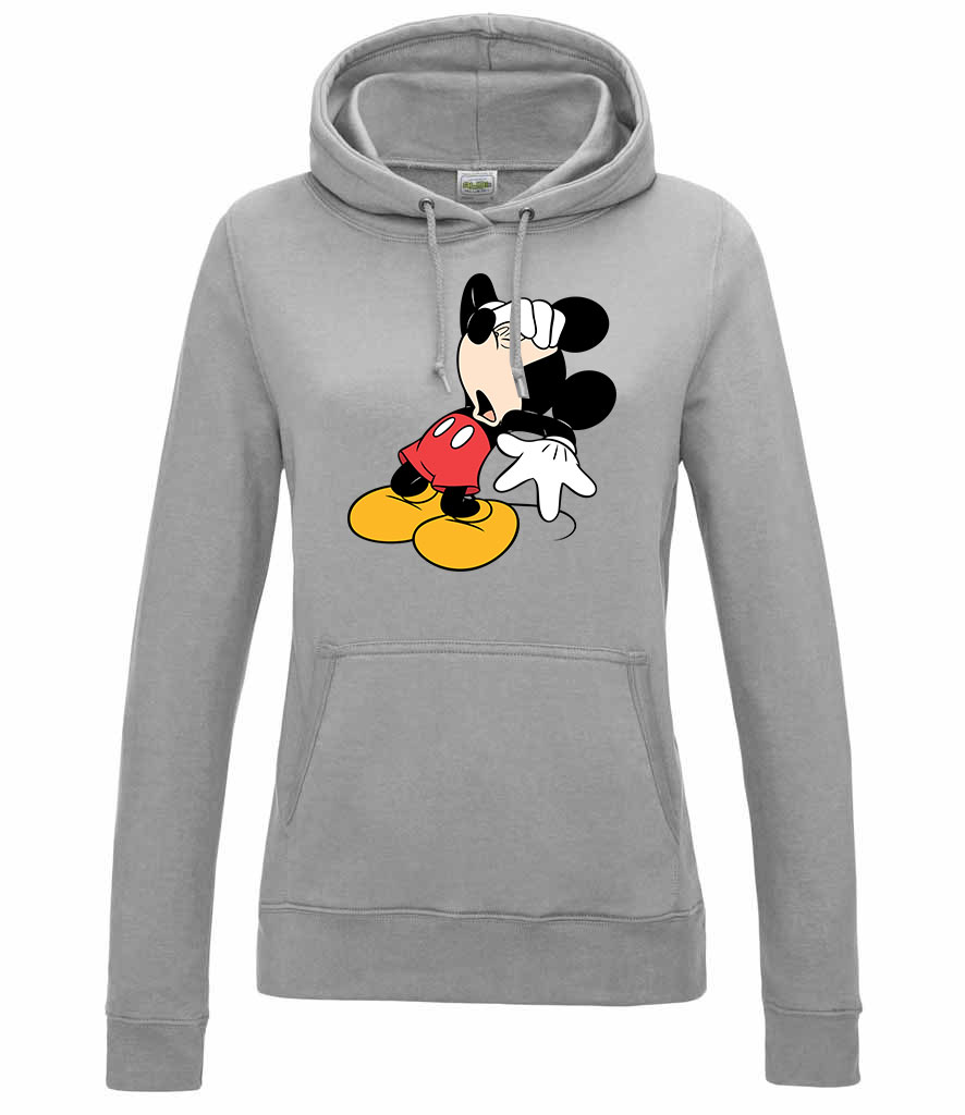 mickey egér  Sportszürke Női Kapucnis Pulóver