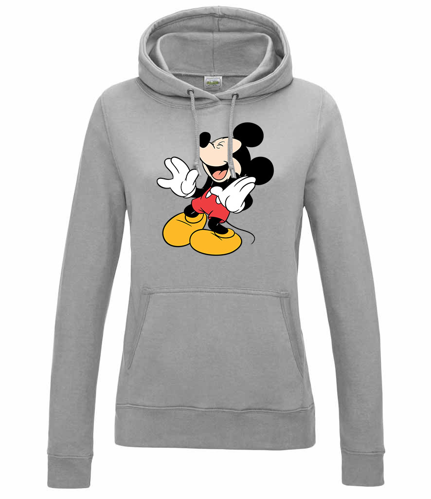 mickey egér Sportszürke Női Kapucnis Pulóver