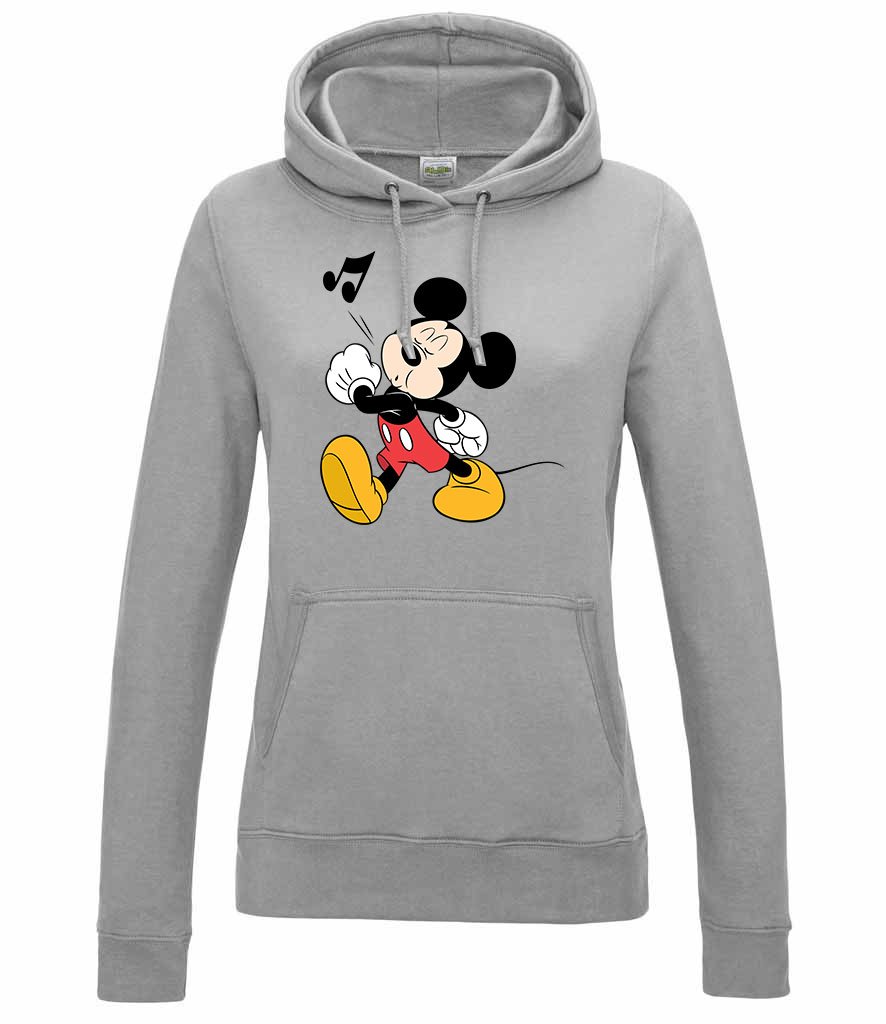 mickey egér fütyül Sportszürke Női Kapucnis Pulóver